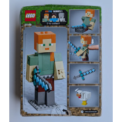 Lego Minecraft 21149 - Bigfigurine Alex et son poulet (boîte abîmée)