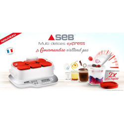 SEB Yaourtière 6 pots Multi délices express YG660100 (boîte légèrement abîmée)